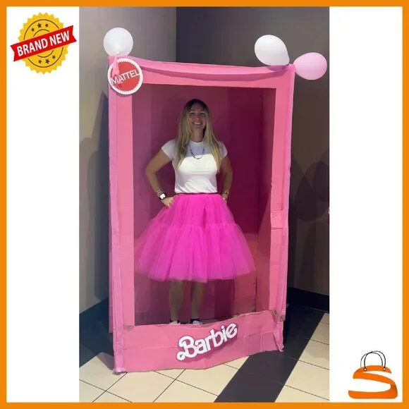 Knee-Length Tulle Tutu Skirt with 6 Layers, Elastic Waist, One Size - Picture 7 of 8